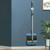 Thickened folding dustpan rotating broom set combination of soft hair broom non-stick hair broom sweeping broom