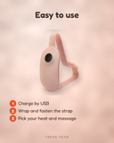 Cordless Heating Belt for Cramp and Back Comfort, Wearable Heat Pad with 3 Heat Levels and Massage